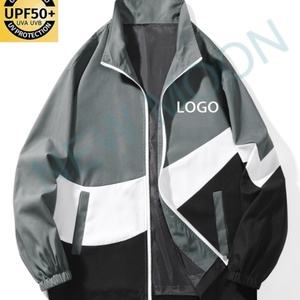 Customized <b>Thin</b> Lightweight Sun-proof Breathable Windproof High Quality <b>Waterproof</b> Outdoor Men's Hooded <b>Jacket</b> UPF50+ - Product Image 4