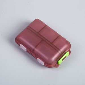 Portable mini pillbox, portable 5-compartment square transparent <b>plastic</b> <b>drawer</b> jewelry <b>storage</b> box - Product Image 4