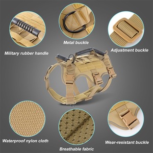 Tactical Vest Dog <b>Harness</b> Heavy Duty Training <b>No</b>-<b>Pull</b> K9 Vest Handle Molle System for Large Dogs - Product Image 5