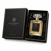 Boîte à parfum rigide haut de gamme écologique avec doublure en satin de soie et insert en éponge, logo personnalisé pour emballage cadeau de luxe cosmétique