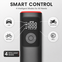 Compresseur d'air portable sans fil 150 PSI, pompe à air intelligente pour voiture, gonfleur de pneus électrique rechargeable 5000 mAh