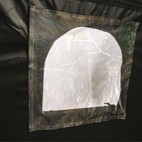 Abri de chasse de luxe en acier à ressorts à 4 panneaux, tente au sol pour 2 personnes, 1 chambre, imperméable, en tissu nylon, pour la chasse au cerf et au dinde