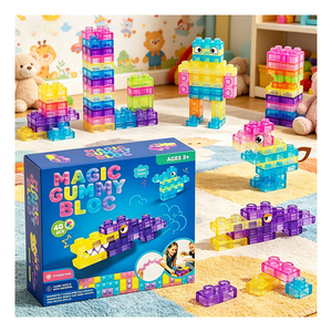 Creative Stack Cubes Preschoolers <b>Squishy</b> Rubber Construction Game Family Trip Entertainment Fine Motor Growth Builder - Product Image 1