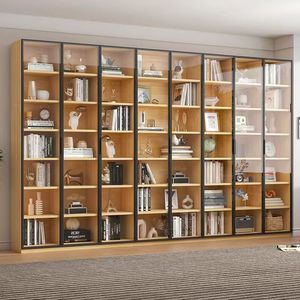 Muebles de Salón Ecológicos, Diseño Modular Contemporáneo, Estantería para <span class=keywords><strong>CD</strong></span> de Gran Capacidad, Librería, Vitrina con Puertas de Vidrio - Product Image 1