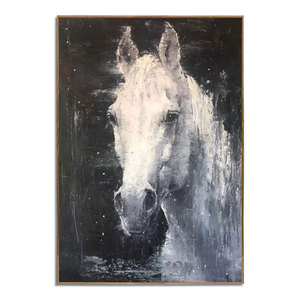 Pintura moderna de caballos, lienzo al óleo personalizado de alta calidad, fábrica de arte Original al por mayor para Hotel, hogar, decoración de pared, Animal - Product Image 4