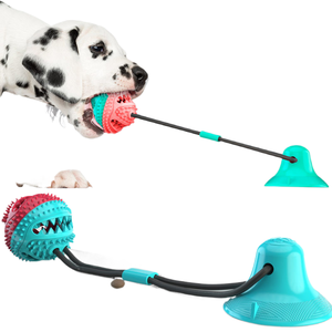 Jouet pour chien Pet Molar Bestseller Luxury/Sport en TPR résistant aux morsures, balle distributrice de friandises et de soins dentaires avec ventouse - Product Image 1