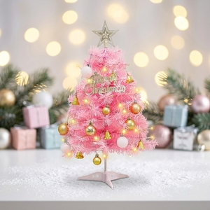 <span class=keywords><strong>Albero</strong></span> <span class=keywords><strong>di</strong></span> <span class=keywords><strong>Natale</strong></span> Mini Pre-Decorato Rosa 45/60cm con <span class=keywords><strong>Stella</strong></span>, Palline e Campanelle <span class=keywords><strong>per</strong></span> Casa e Festività - Product Image 3