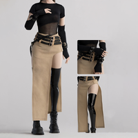 Vêtements pour figurine féminine à l'échelle 1/6, robe d'été en bambou style Spicy Girl, jupe en maille à taille basse, ensemble d'habits à articulations mobiles