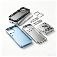 Carcasa Magnética Anodizada para Teléfono, Carcasa de Aluminio Fresado por CNC, Piezas Electrónicas de Consumo