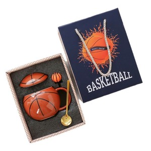 Creative Basketball shape ceramic mug Good for sports souvenier Men Boys birthday gifts - Product Image 5