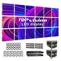 Pantallas LED de matriz de panel LED a todo color TOPvision P2.6 P2.9 P3.91, pantalla LED de pared para interiores, pantalla LED de alquiler para interiores.