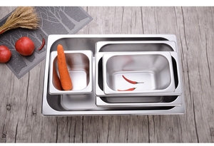 hospitalidad suministros fiables contenedor de almacenamiento de alimentos de acero inoxidable 201 GN grande GN Pan - Product Image 5