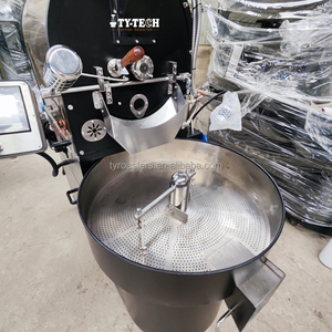 New Arrival Commercial 3 Kg 4Kg 6Kg Touch Screen PLC Stainless Steel Electric Carbon Steel Alloy Coffee Roaster Household Car - Product Image 5