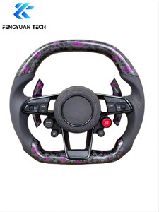 Volant <span class=keywords><strong>sport</strong></span> en cuir et fibre de carbone pour <span class=keywords><strong>Audi</strong></span> A3/A4/B8/B8.5/Q5/Q7/RS3/RS4/RS5/S3/S4/S5/S6/S7/RS6/RS7/R8 - Product Image 2