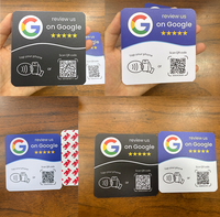 Support de table avec code QR dynamique Google Review en PVC et NFC pour menu de restaurant, Instagram, Facebook, WhatsApp, LinkedIn