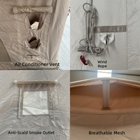 Tente de camping gonflable de luxe, grande, 12 m², portable, 4 saisons, deux pièces, ouverture rapide, imperméable, en tissu Oxford.