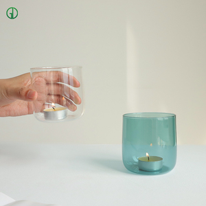 Contenitori per Candele in <span class=keywords><strong>Vetro</strong></span> Borosilicato Barattoli Vuoti per Candele Profumate in <span class=keywords><strong>Vetro</strong></span> Resistente al Calore con Logo Personalizzato - Product Image 4