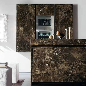 Palazzo di lusso in marmo Design del pavimento mosaico a getto d'acqua scuro Emperador piastrelle di marmo - Product Image 2