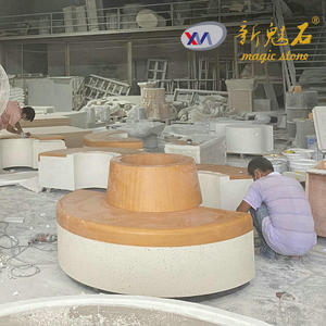Nuevos Materiales de Construcción de Piedra, Banco de Hormigón GRC 2500*600*600, Muebles para Plaza o Parque al Aire Libre - Product Image 2