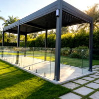 Pergola autoportante extérieure en alliage d'aluminium, écologique et durable, design moderne, pour terrasse, balcon et jardinage, fabrication OEM et ODM sur mesure