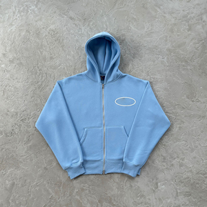 Sudadera con capucha y cremallera de terciopelo con estampado de Alcatraz Island, estilo hip-hop callejero americano, unisex, de marca, a la moda - Product Image 1
