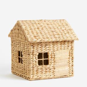 <b>Small</b> House Shape Water Hyacinth <b>Basket</b> for Baby Toys Storage Wholesale Cute <b>Basket</b> Children's Room Decoration from Vietnam - Product Image 1