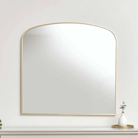 Miroir de salle de bain mural moderne sans cadre, à coins arrondis, avec éclairage LED, interrupteur tactile, design résistant à l'eau, directement de l'usine