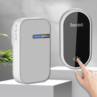 Sonnette de porte intelligente sans fil longue portée, étanche, couleur blanche, auto-alimentée, sans batterie, 38 sonneries