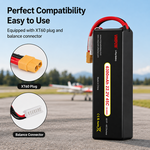 Baterai Drone FPV Kapasitas Besar 6300mAh 45C, Kantong Baterai Lithium Polymer High Discharge untuk Drone Pertanian - Product Image 3