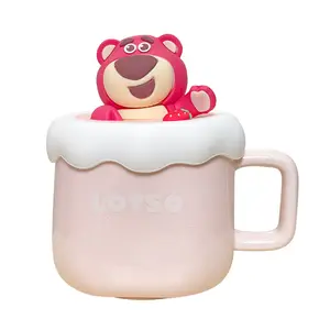 厂家供应低价可爱动物印花新款骨瓷杯定制Logo贴花陶瓷咖啡杯促销礼品