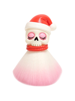 Pinceau de maquillage en résine en forme de squelette pour Noël et Halloween, grand pinceau à poudre et blush pour la décoration d'Halloween et du Jour des Morts, outil de maquillage