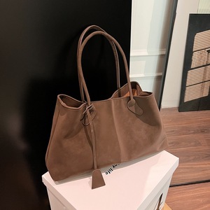 Bolso Tote Retro de PU de Color Sólido para Mujer, Gran Capacidad, para el Trabajo y Viajes, de Alta Gama, para Llevar Bajo el Brazo o al Hombro - Product Image 3