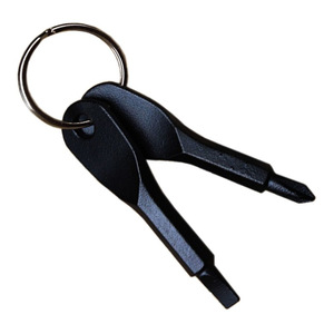 Mini destornillador portátil con llavero, herramienta EDC de cabeza plana y Phillips con anillo para llaves para uso en exteriores - Product Image 5