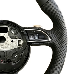 Volante de Cuero Negro Cosido a <span class=keywords><strong>Mano</strong></span> para Audis A3 A4 A5 A6 A8 Q5 RS3 RS7 Q7 C6 C8 A8 S6 S7 B8 B8.5 B9 S3 S4 S5 - Product Image 4