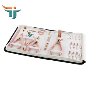 Kit d'outils professionnels en titane doré pour extensions de cheveux, pinces métalliques et kit d'enfilage pour l'installation et le retrait, OEM - Product Image 1