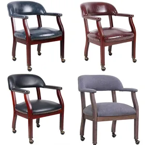 家用家具木质Pu皮革口音椅现代扶手椅单椅客厅工厂供应商