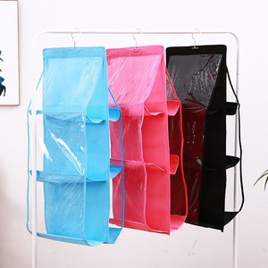 Sac de rangement suspendu en tissu non tissé, sac de rangement créatif pour la maison, sac transparent multicouche, sac anti-poussière - Product Image 1