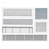 Grille de ventilation en plastique pour climatiseur central, diffuseur d'air, système CVC, grille de ventilation à double lame