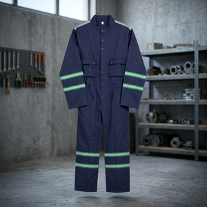 Combinaison de travail ignifuge bleue, uniforme de protection résistant au feu, vêtements de sécurité industrielle pour l'huile et le gaz, combinaison de travail pour hommes, équipement de travail X - Product Image 3