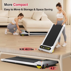 <span class=keywords><strong>Tapis</strong></span> de marche portable sous le bureau, mini <span class=keywords><strong>tapis</strong></span> de course électrique pour la maison, machine de course plate avec écran LED et télécommande - Product Image 3