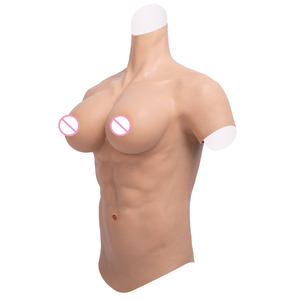 ชุดบอดี้<span class=keywords><strong>สูท</strong></span>ลายหน้าอกปลอมทำจากซิลิโคนสำหรับผู้ชายกับผู้หญิง - Product Image 4