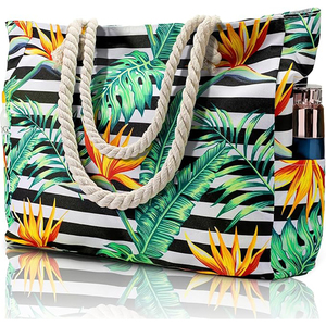 Échantillon gratuit bagages personnalisés sacs d'épicerie naturels en toile de jute sacs à main de plage sac fourre-tout en jute sacs fourre-tout pour femmes - Product Image 5