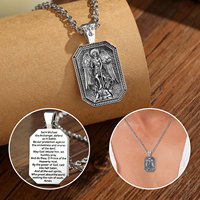 Pendentif religieux Merryshine en laiton Jésus Saint Michel, amulette catholique chrétienne, médaille de protection pour homme