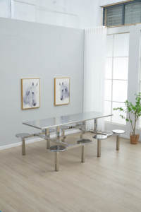 2025 High Quality Dining <strong>Table</strong> and Chair Set <strong>Canteen</strong> Furniture for Restaurant and Hotel Dining Room Food Court Special Used - Product Image 5