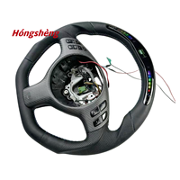 Volant en cuir pleine fleur personnalisé avec LED pour BMW E46, accessoire de voiture haut de gamme