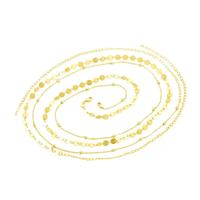 Nouvel ensemble de chaîne de taille à double couche en métal et disque, chaîne de corps réglable sexy, bijoux de corps pour femmes et accessoires abdominaux