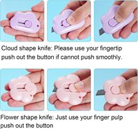 Petit ouvre-boîte Offre Spéciale nuage fleur forme 9 couleurs mignon coupe-boîte ouvre-lettre rétractable Portable Mini lame couteau utilitaire