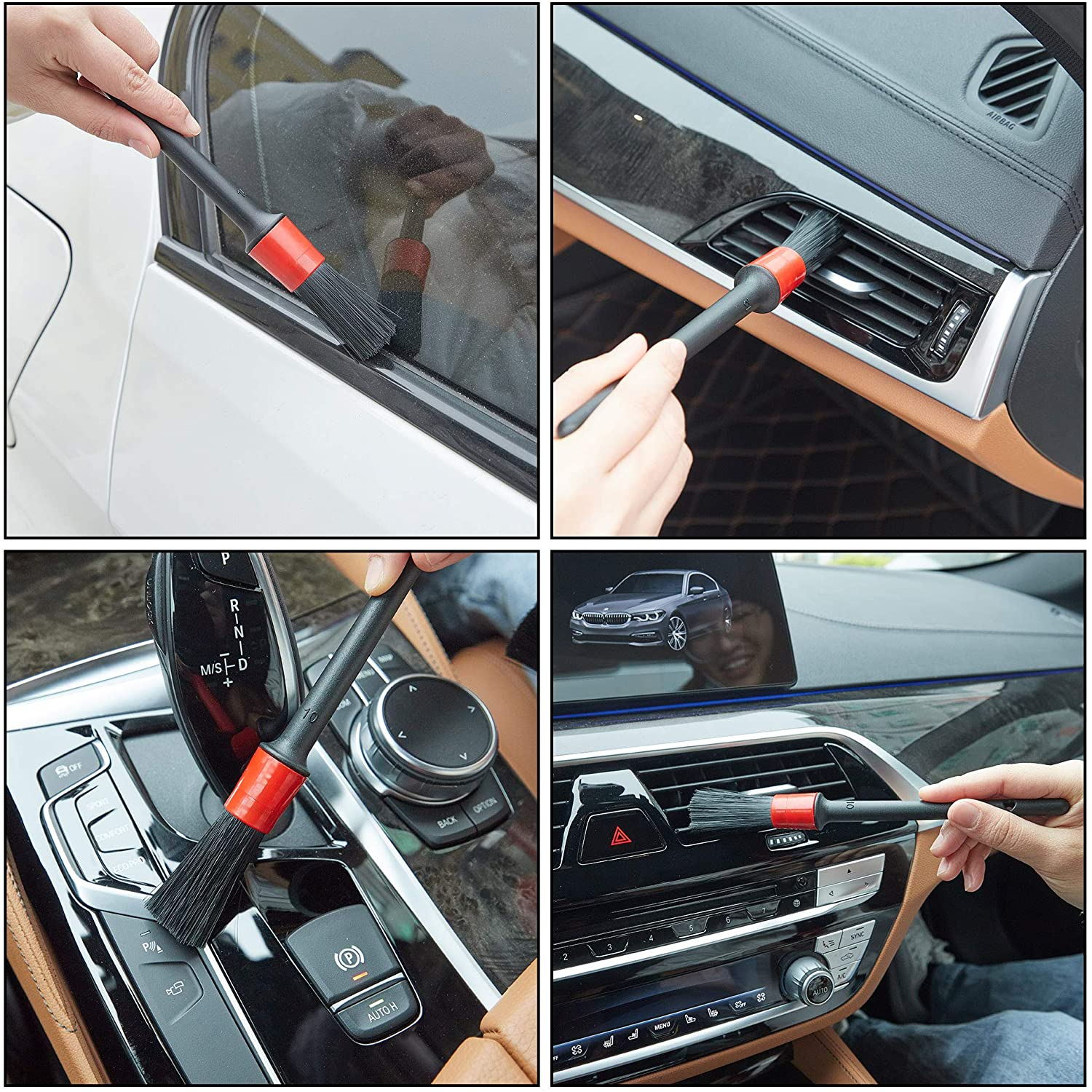 8 Pcs Car Wheel Wash Brush For Tire PP Nylon Customized