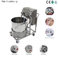 Machine de remplissage de cire semi-automatique Yide avec 2 pompes péristaltiques, 2 buses, réservoir de cire chaude de 1,5 L, chariot mobile, équipement de fabrication de bougies