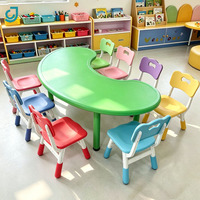 Meubles de classe pour maternelle de plusieurs couleurs, chaises de maternelle, tables pour enfants, table d'étude pour enfant, table pour enfants d'âge préscolaire